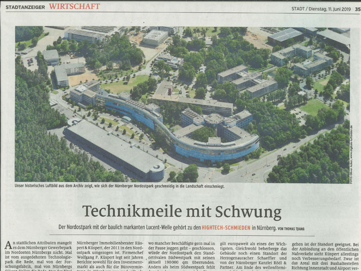 Nordostpark Nürnberg - Technikmeile mit Schwung